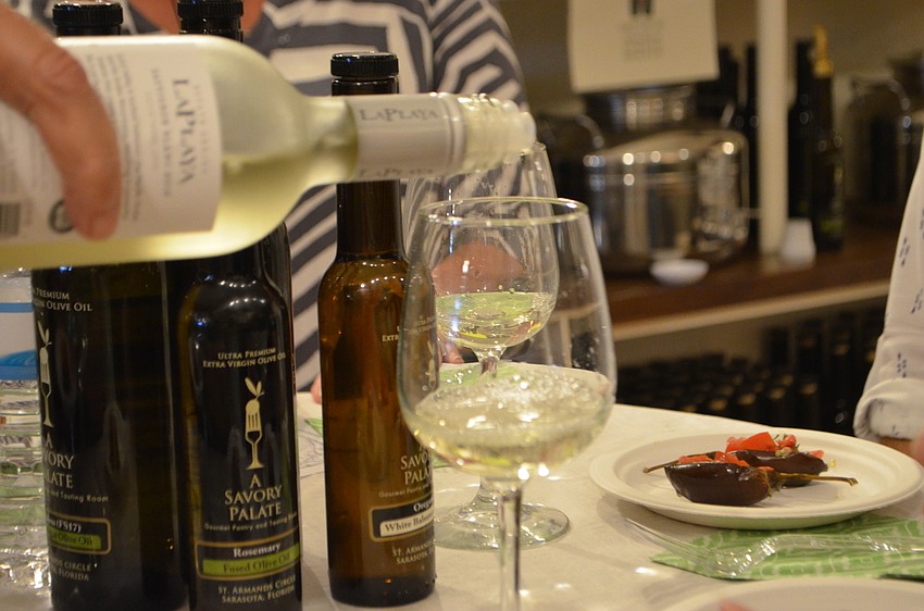 The first dish was paired with La Playa Sauvignon Blanc.