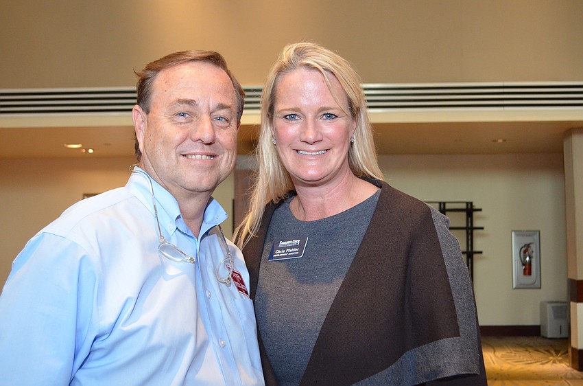 Easter Seals Southwest Florida President and CEO John Waters and Chris Pfahler, development director for Sarasota Crew.