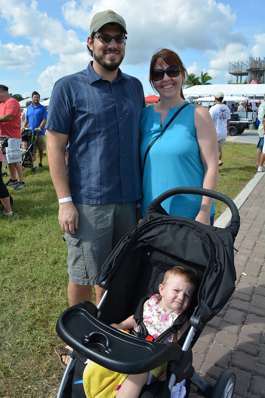 Jon and Stephanie Camp, of Sarasota, came with their daughter, Hazel, 1.