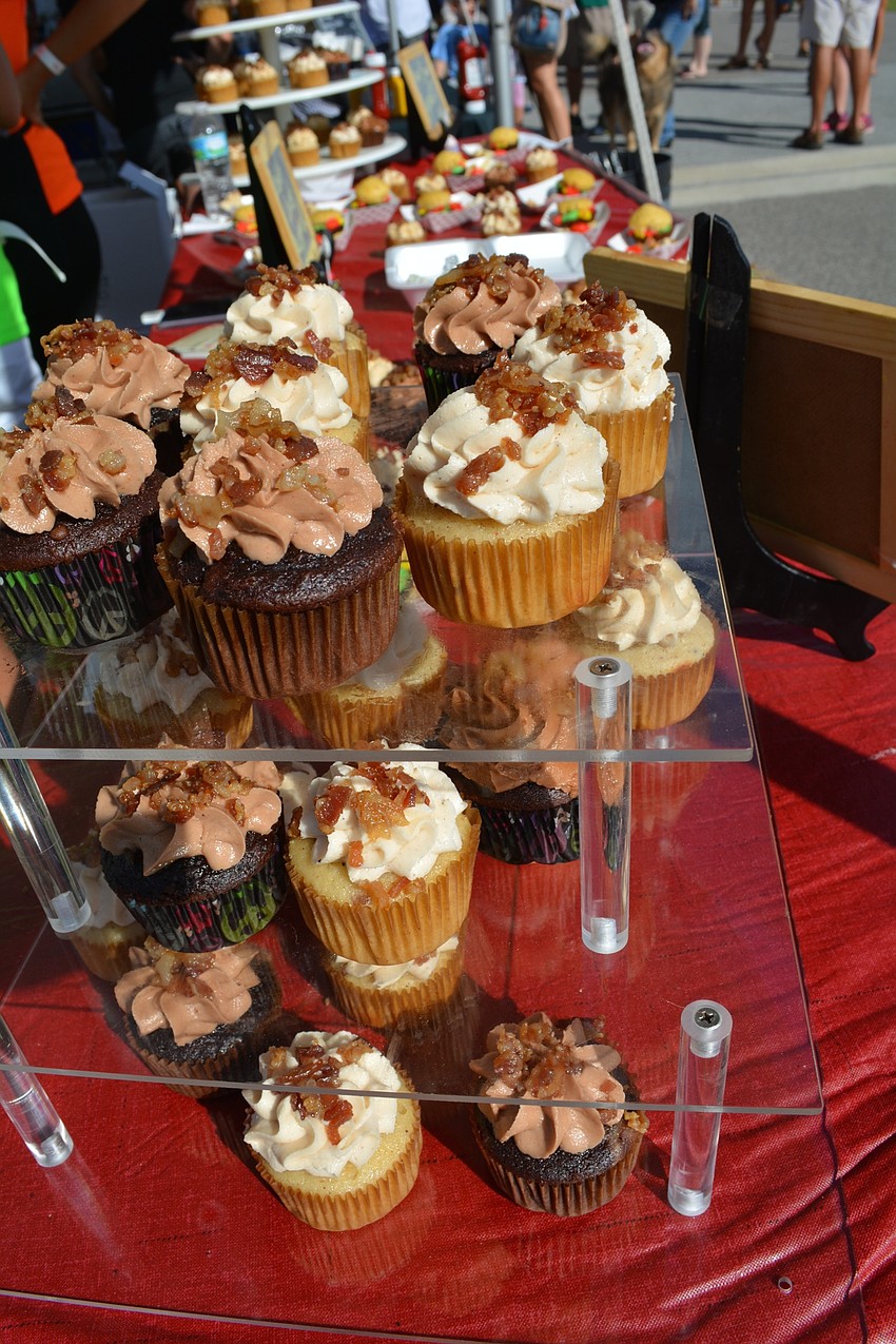 My Cupcake Insanity brought bacon-maple cupcakes and other treats.