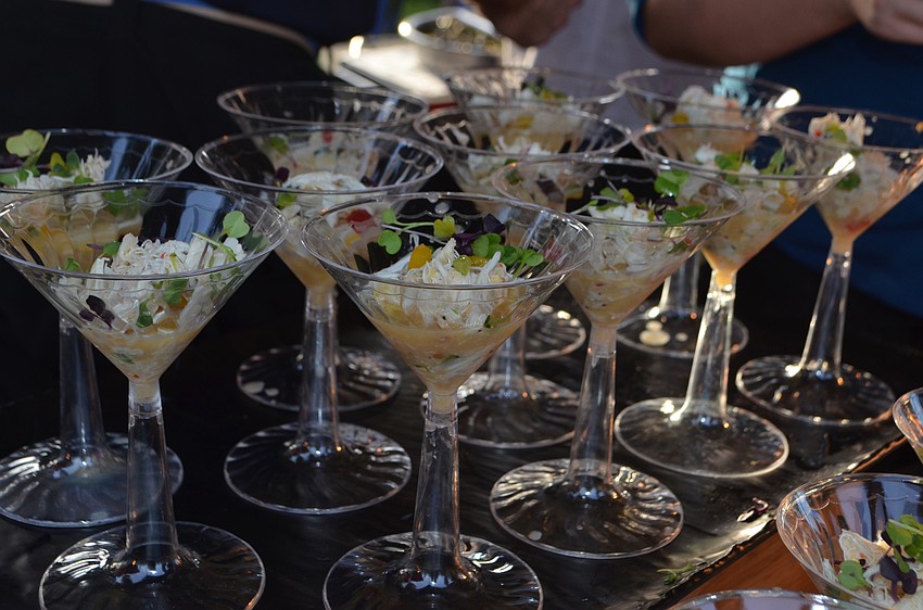 Crab meat ceviches from Sand Dollar Rooftop Restaurant