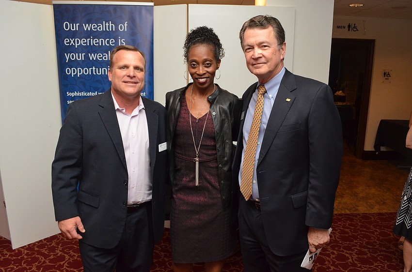 Bill Sadlo, Panelist Gail Devers and Gary Heard