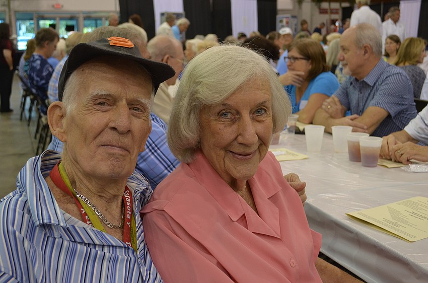 Sarasota High School class of 1946 classmates Chuck Rice and Sue Blue.