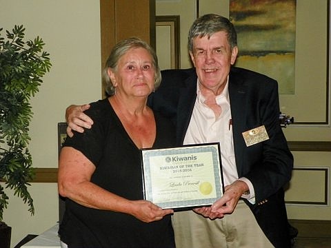 Courtesy photo. Kiwanian of the year Linda Prenosil with Doug Griffin.