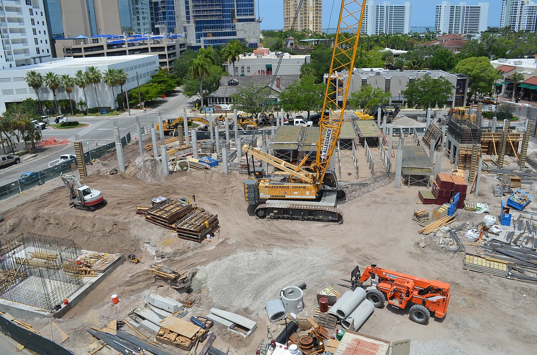 Construction began on the Hotel Sarasota and 1500 State St. projects earlier this year, and both developments are targeting completion in 2017.