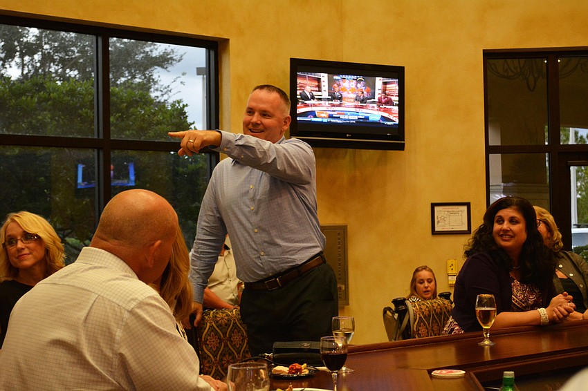 Payton Wright Foundation co-founder Patrick Wright thanks artists, guests and sponsors in attendance.