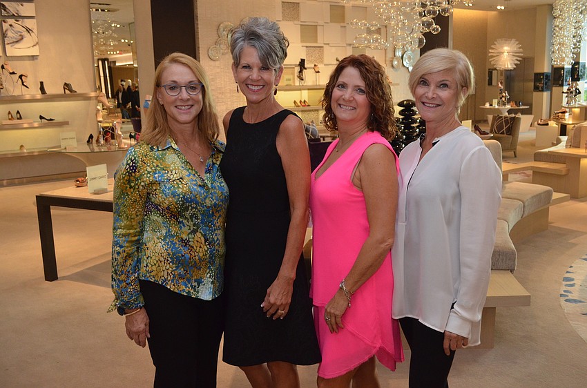Sole Chair Dr. Diane Michaels with Wine Women & Shoes Co-Chair Sally Schule and fellow Sole Chairs Kathleen Scotti and Ann Miller