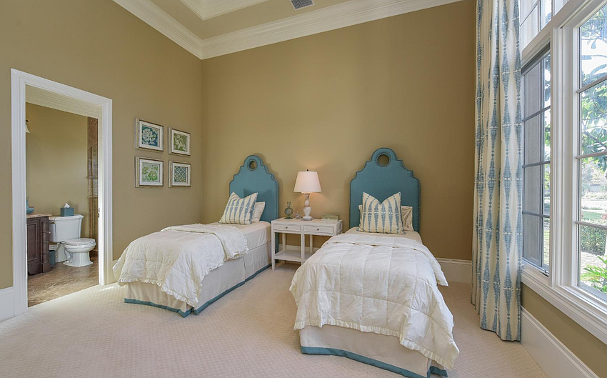 Spacious bedrooms allow whatever bed alignment the owner would desire.
