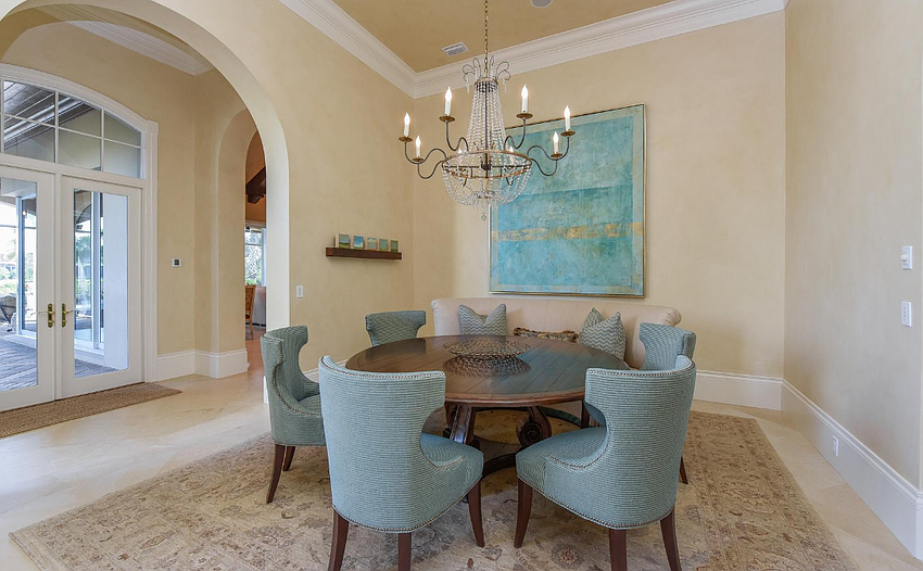 The home offers a nook fit for a king.