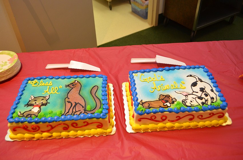 Following the blessing, attendees and their pets were treated to cake and other refreshments.
