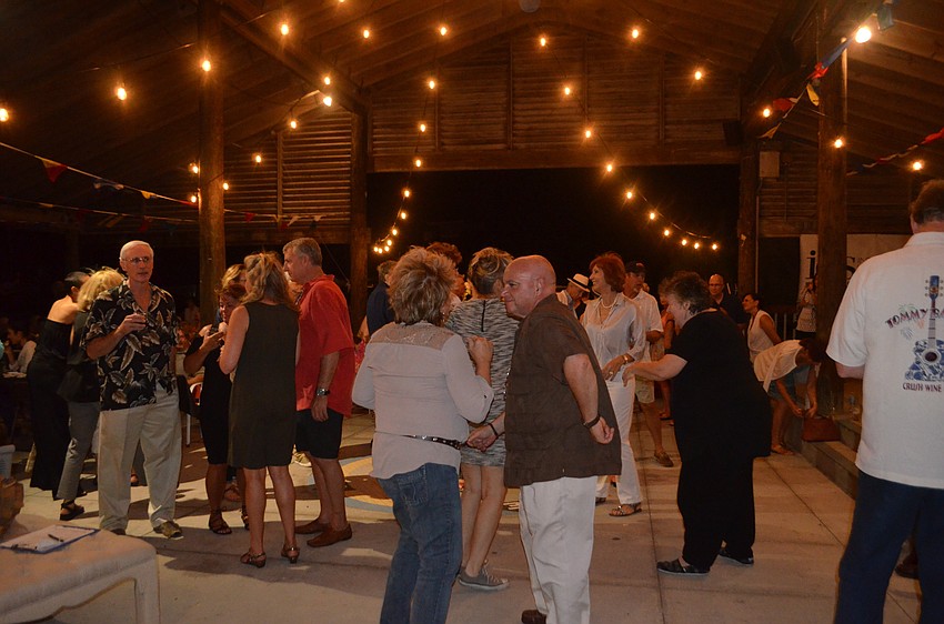 Guests let loose on the dance floor after dinner.