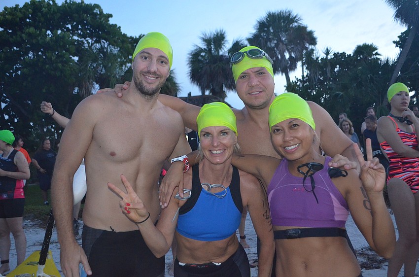 Doug Buethe, Tina Mohr, Carlo Damiani and Liza Geist of Waterset Tri