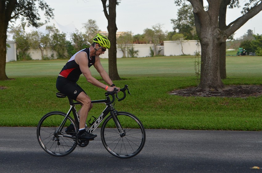 Participants begin the biking portion of the Longboat Key Triathlon on Oct. 16.