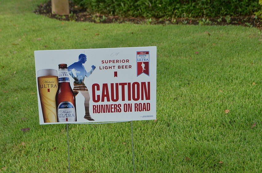 Michelob Ultra was one of the sponsors of the triathlon.