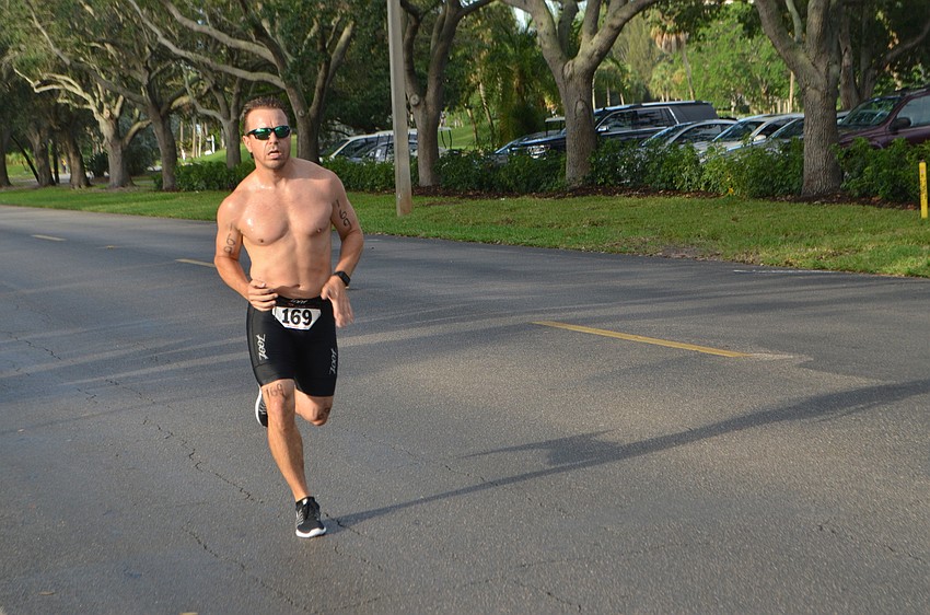 Michael Mann was one of about 350 participants in the Longboat Key Triathlon on Oct. 16.