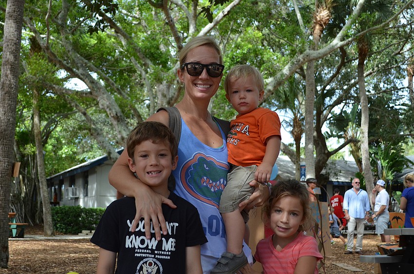 Katie Rauch with George, Patrick and Molly