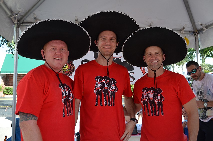 Chris Van Fleet, Clay Huber and Sean Sponable of Station 12 dressed as the three amigos.
