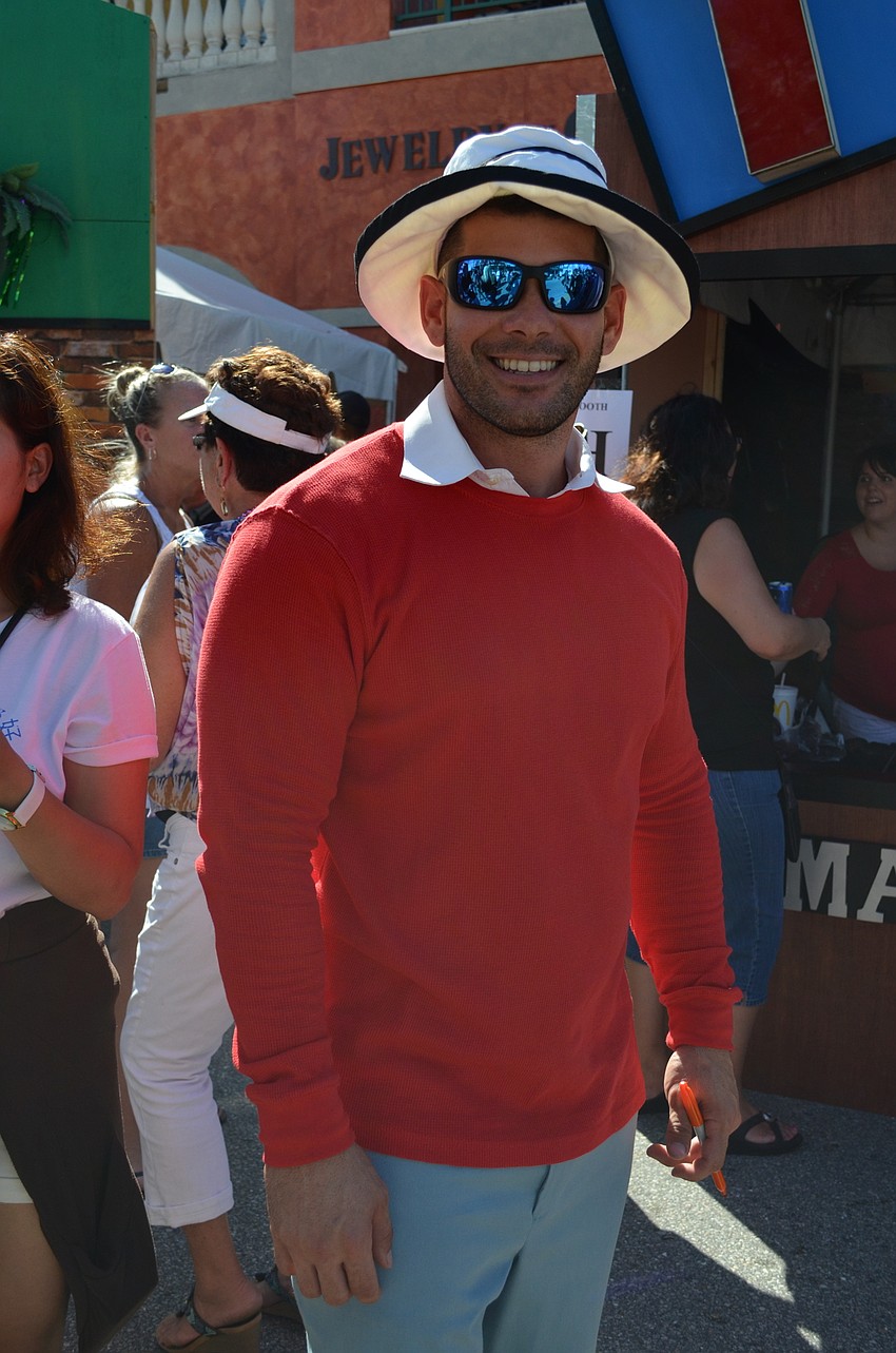 John Vertrias of Station 1 dressed as the main character from 