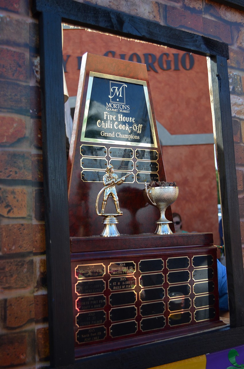 Last year's winner, Station 11 worked in a display of the trophy in the booth.