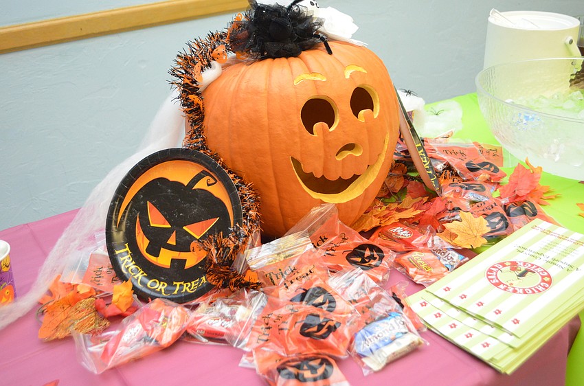 Halloween decorations were placed on each table during the St. Mary’s Women’s Guild Welcome Back Luncheon