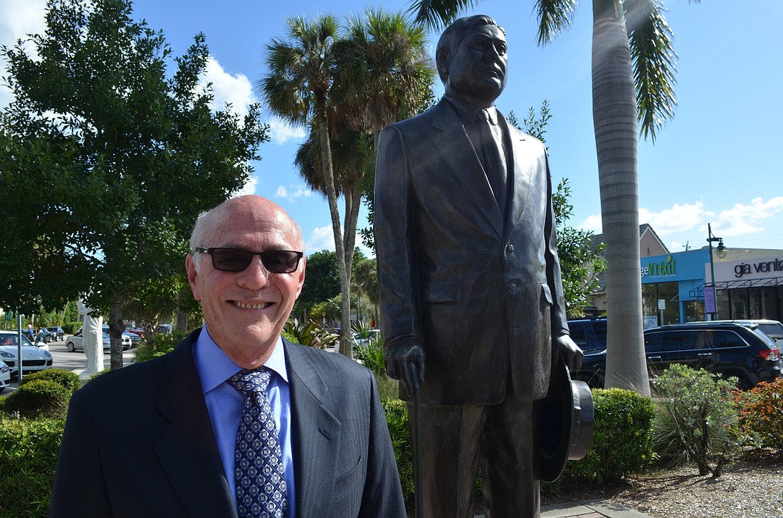 In 2001, a statue of John Ringling was erected on a new median neck-out at South Boulevard of the Presidents â€” one of the many projects Marty Rappaport helped become a reality on St. Armands Circle.