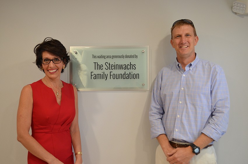 Forty Carrots Executive Director Michelle Kapreilian with Jeff Steinwachs