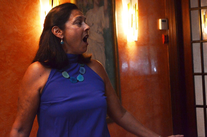 Kiran Kimbell sings Quando Men Vo from Puccini’s opera during a performance at Amore by Andrea on Oct. 20.