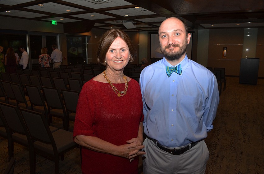 Laurey Stryker and Dr. David Berry, guest curator for Selby’s Secret Garden