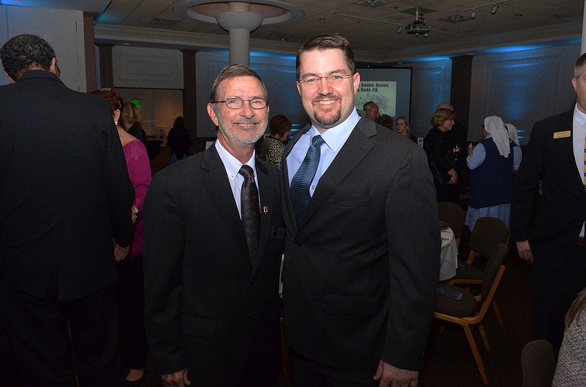 Bob Rosinsky, president & CEO of Goodwill Manasota, with Award Winner Jason Gaskill, partner in charge at Adams and Reese LLP