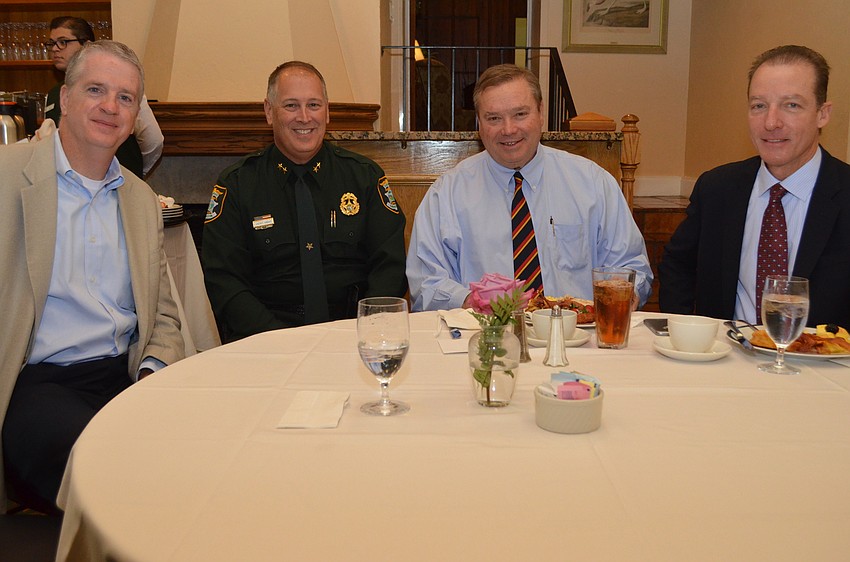 David W. McMahon, Sheriff Tom Knight, Michael Quillen and Rob Brown