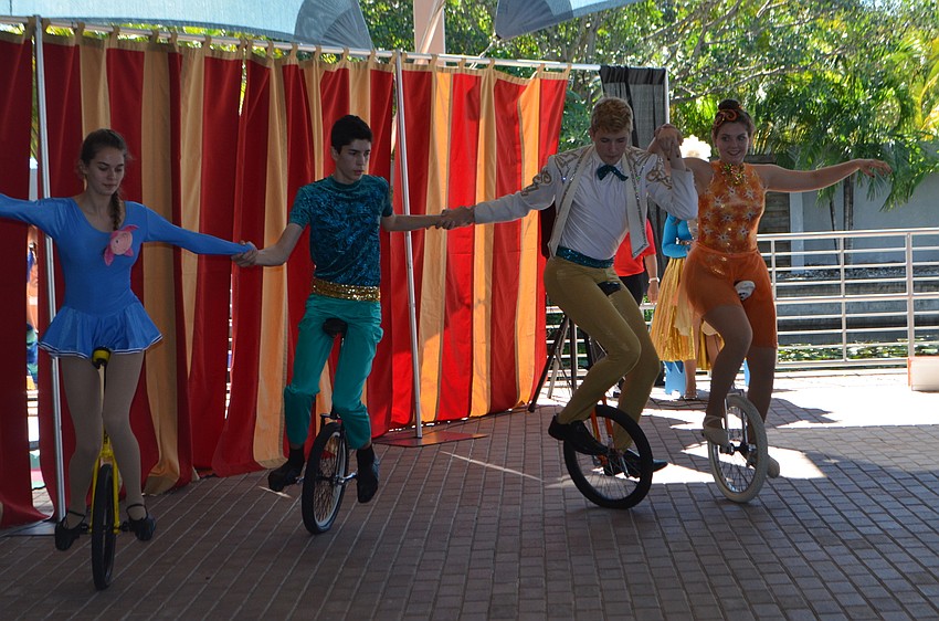 Sailor Circus students from The Circus Arts Conservatory performed during Circus by the Sea at Mote Marine Laboratory and Aquarium on Oct. 22. The event was a collaboration between the two organizations as part of InspireSarasota!