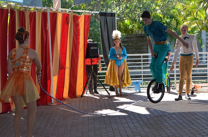 Sailor Circus students from The Circus Arts Conservatory performed during Circus by the Sea at Mote Marine Laboratory and Aquarium on Oct. 22. The event was a collaboration between the two organizations as part of InspireSarasota!