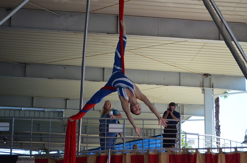 Sailor Circus students from The Circus Arts Conservatory performed during Circus by the Sea at Mote Marine Laboratory and Aquarium on Oct. 22. The event was a collaboration between the two organizations as part of InspireSarasota!