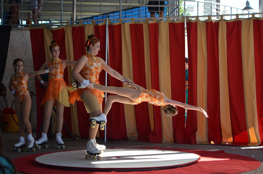 Sailor Circus students from The Circus Arts Conservatory performed during Circus by the Sea at Mote Marine Laboratory and Aquarium on Oct. 22. The event was a collaboration between the two organizations as part of InspireSarasota!