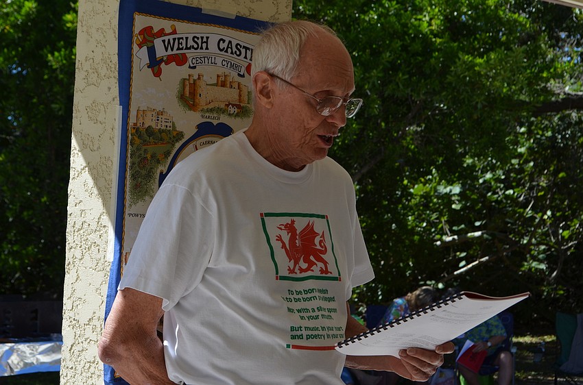 Bob Ferrell follows along in song.