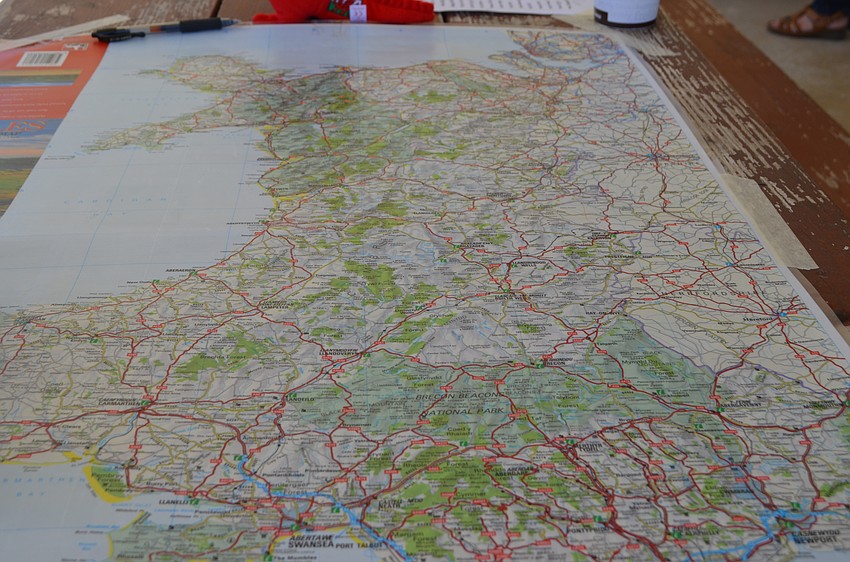 A map of Wales allowed guests to trace their heritage.