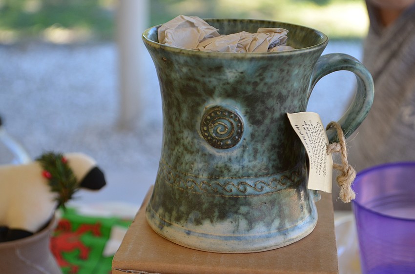 Welsh pottery was on display to showcase the traditions of the culture.