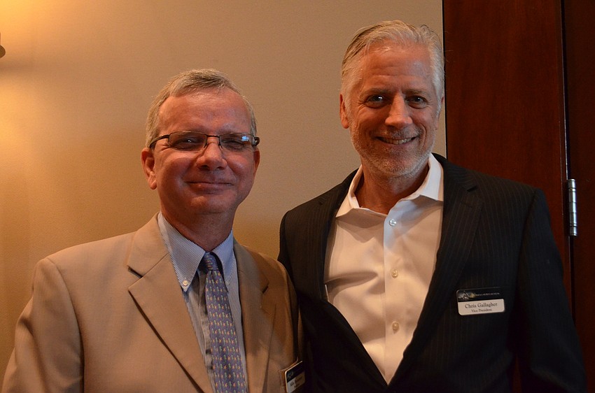 Women’s Sports Museum Board of Directors president and chairman Mike Beaumier and vice president Chris Gallagher