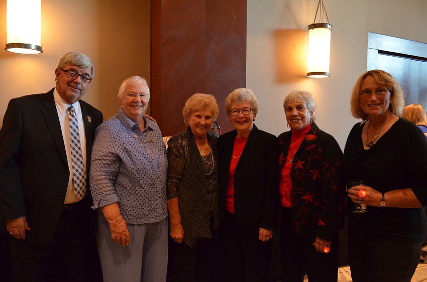 All-American Girls Professional Baseball League Players Association Board of Directors Rick Chapman,Merrie Fidler, Dolly Konwinski, Lois Youngen, Sister Toni Ann Palermo and Carol Sheldon
