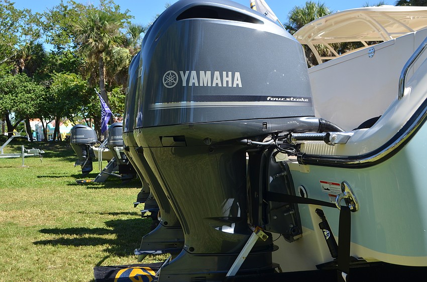 Yamaha Motors and Grady-White Boats were on display during the St. Armands Boat Show on Oct. 22 and 23.