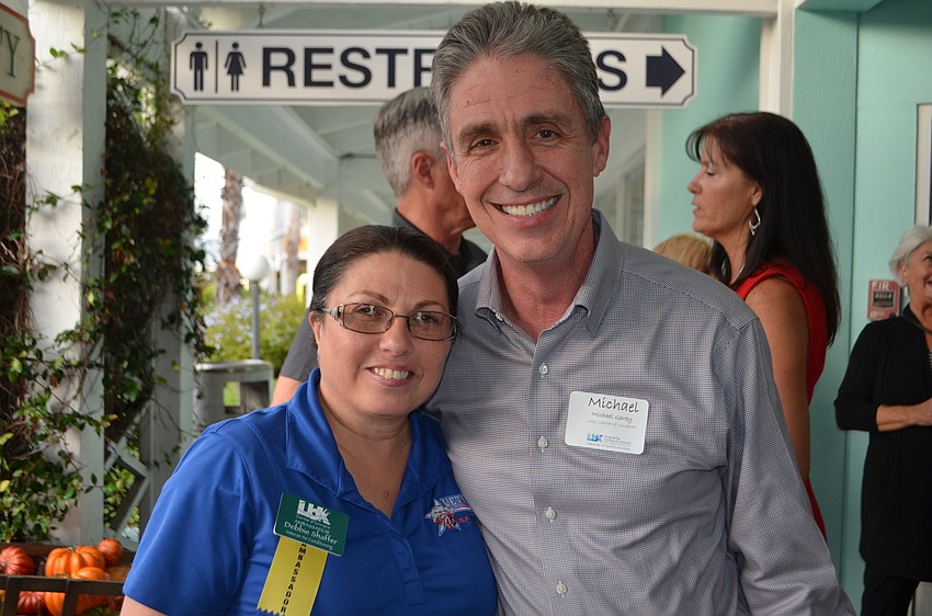 Debbie Shaffer of Veteran Air and Michael Garey of The Lazy Lobster