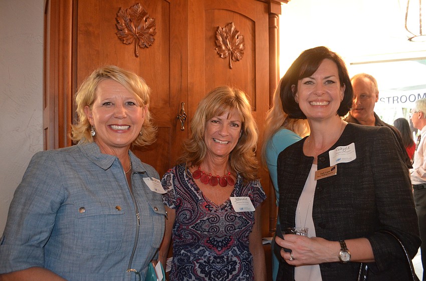 Tamatha Jones of Longboat Key Dental, Jeannie Carroway of Deco de France Bebe and Gayle Logan of Baird Private Wealth Management