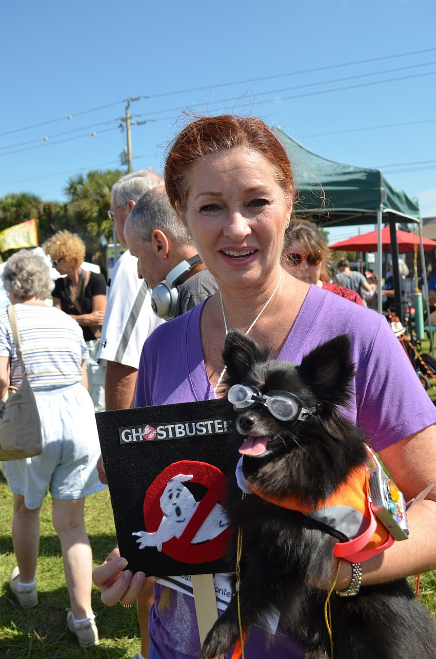 Michele Strauss with her little ghostbuster Zeus.