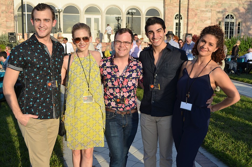 “Guys and Dolls” cast members Tim Capodice, Audrey Cardwell, Elliott Mattox, Salvatore Vieira and Erin Weinberger