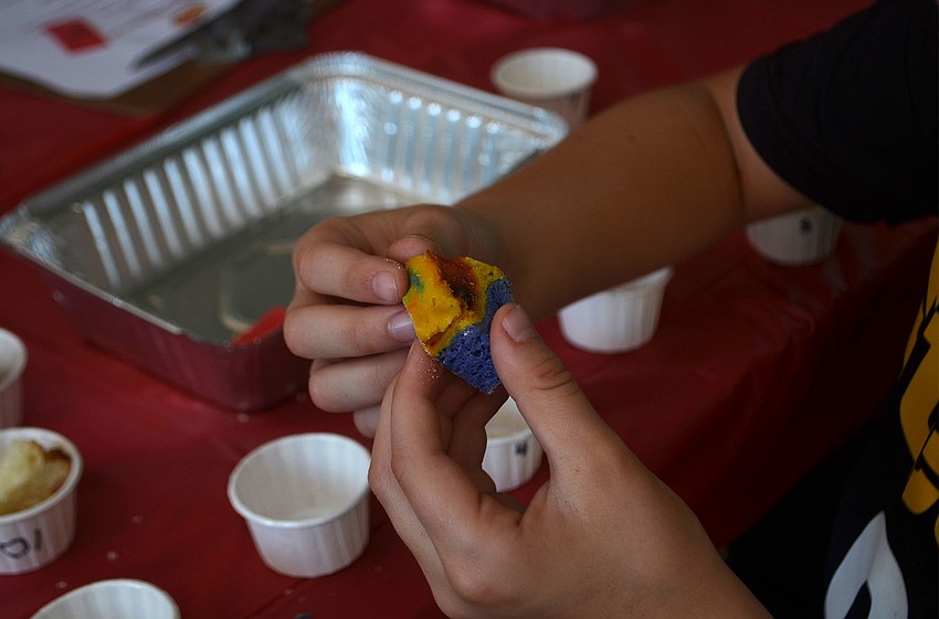 Wes Rosenthal eyes the winning entry before giving it a try.