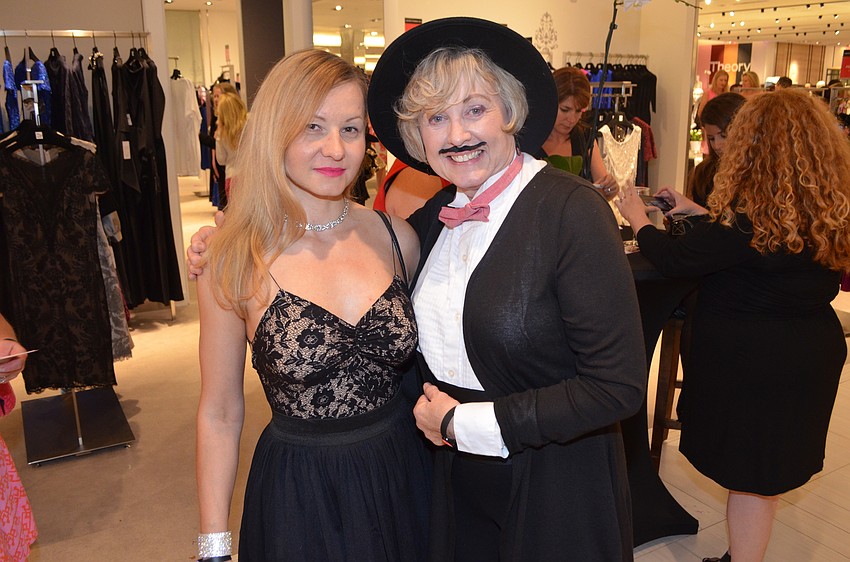 Katerina McAndrew with Jan McGlaughlin, who dressed up in her best gentleman attire because her friend didn’t have a date, so she decided to act the part.