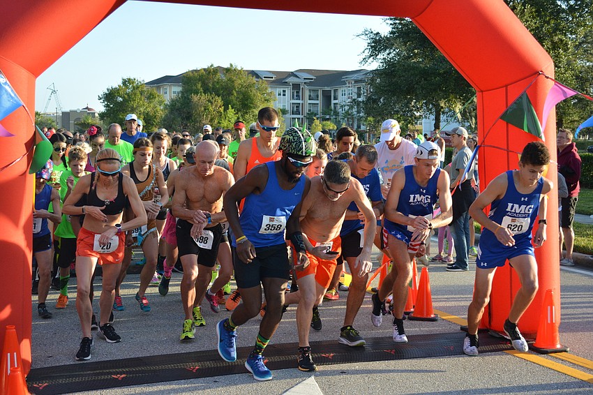 The main Boo Run race is off from Health Park Way.