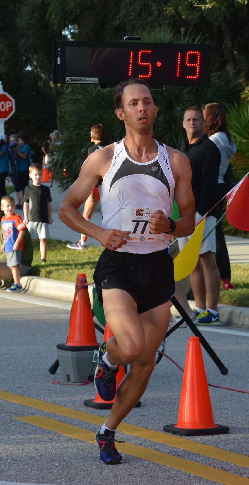Overall Boo Run winner Dustin Spanbauer of Bradenton stopped the clock in 15 minutes and 19 seconds.