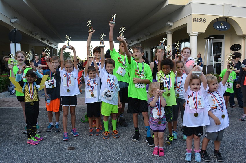 Plenty of trophies were handed out following the Boo Run.