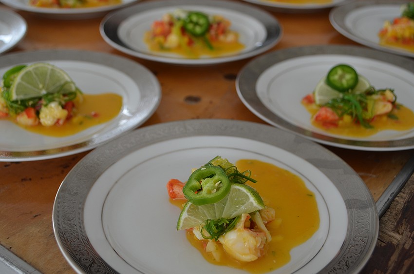Langosta Poke from Cevichela was one of five courses offered at the VIP luncheon.